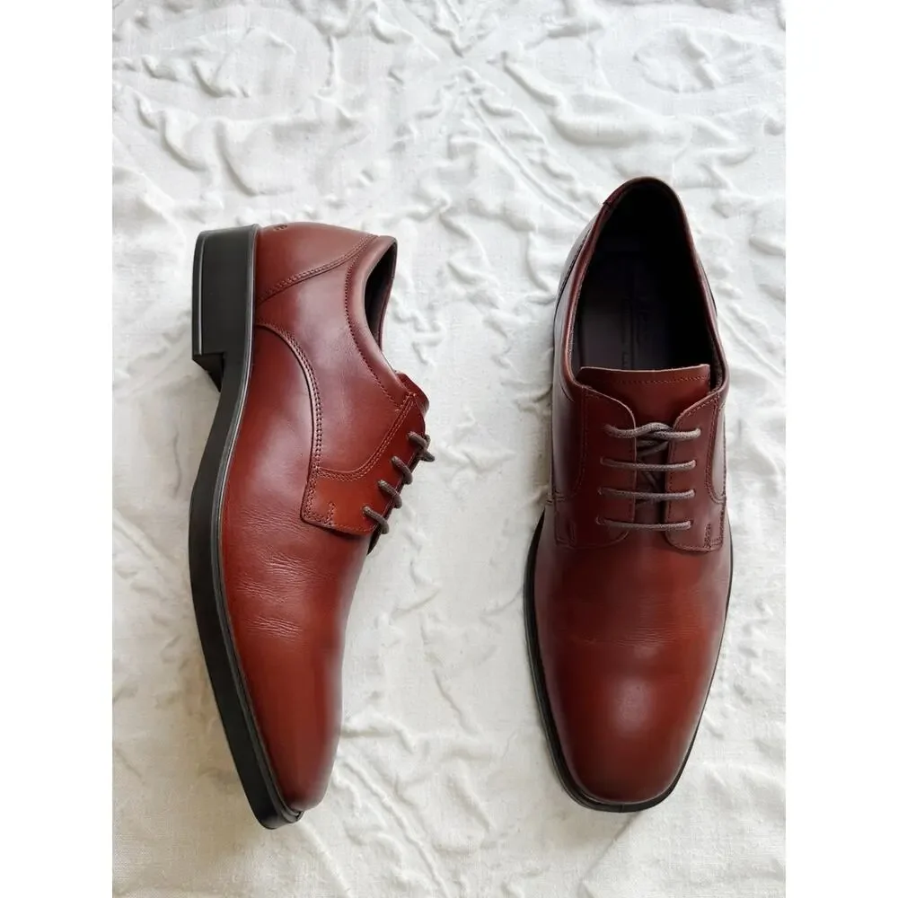 Ecco Cognac Metropole Milan Derby Size 11 - 11.5 New